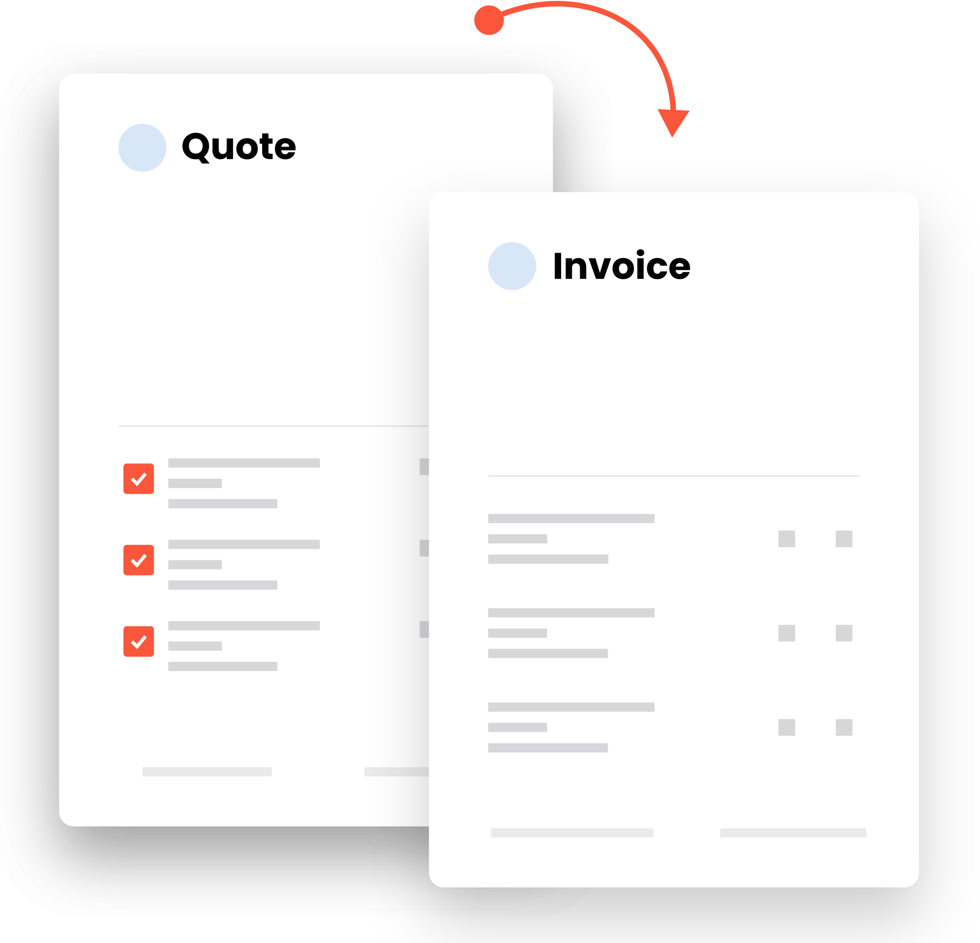 Turn your quotes into invoices at the click of a button