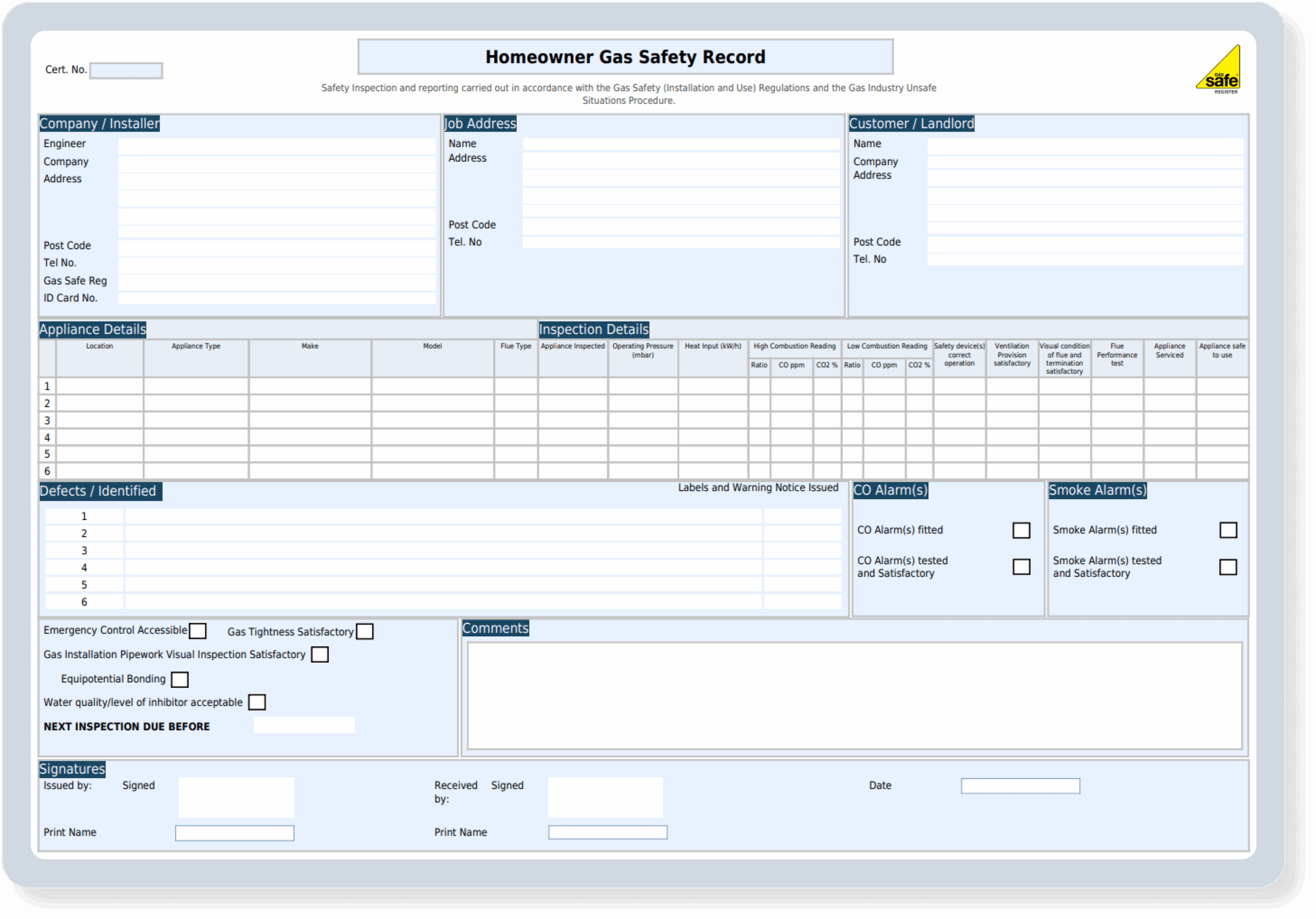 Sample image of the legionella risk assessment template