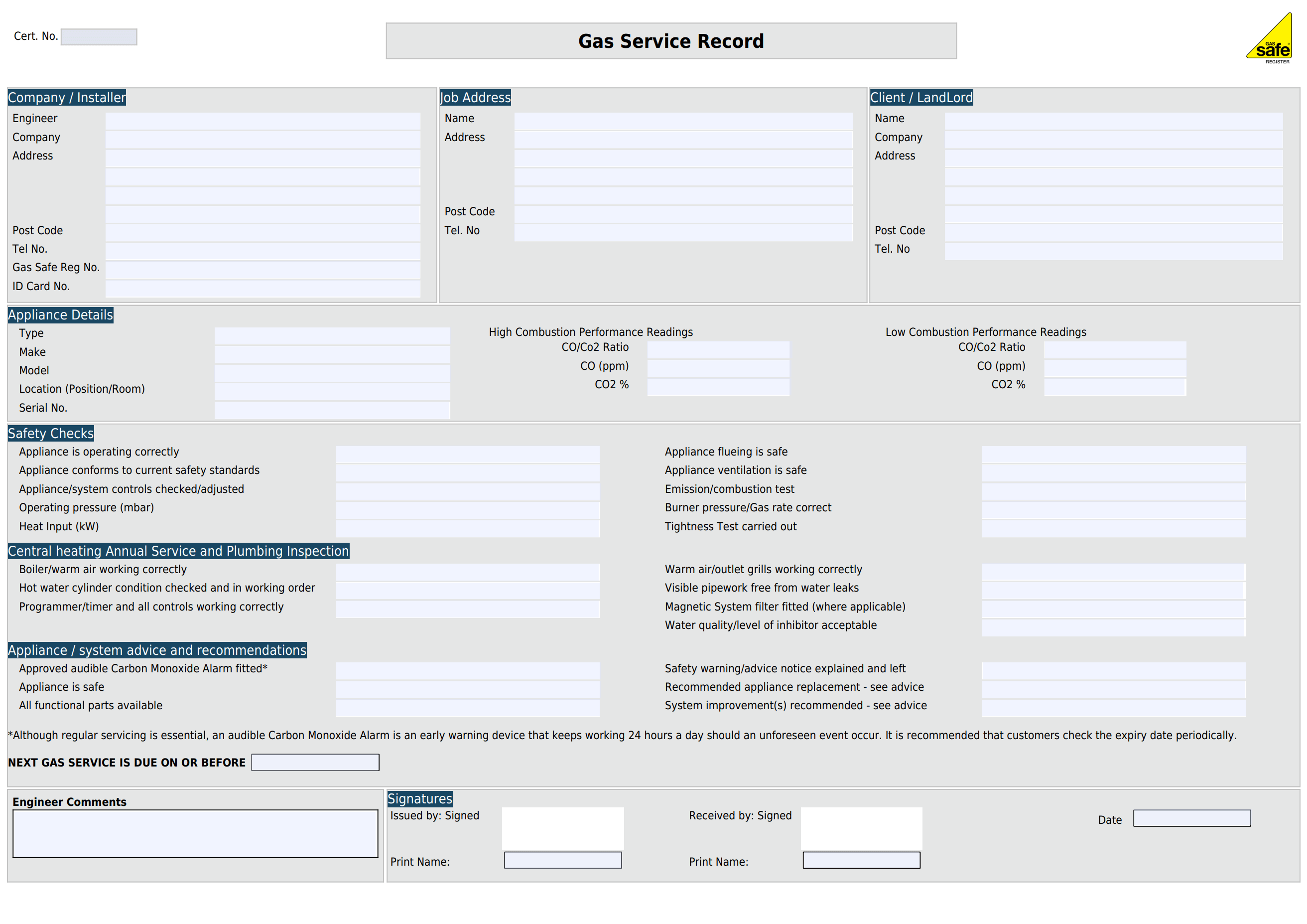 Sample image of the legionella risk assessment template