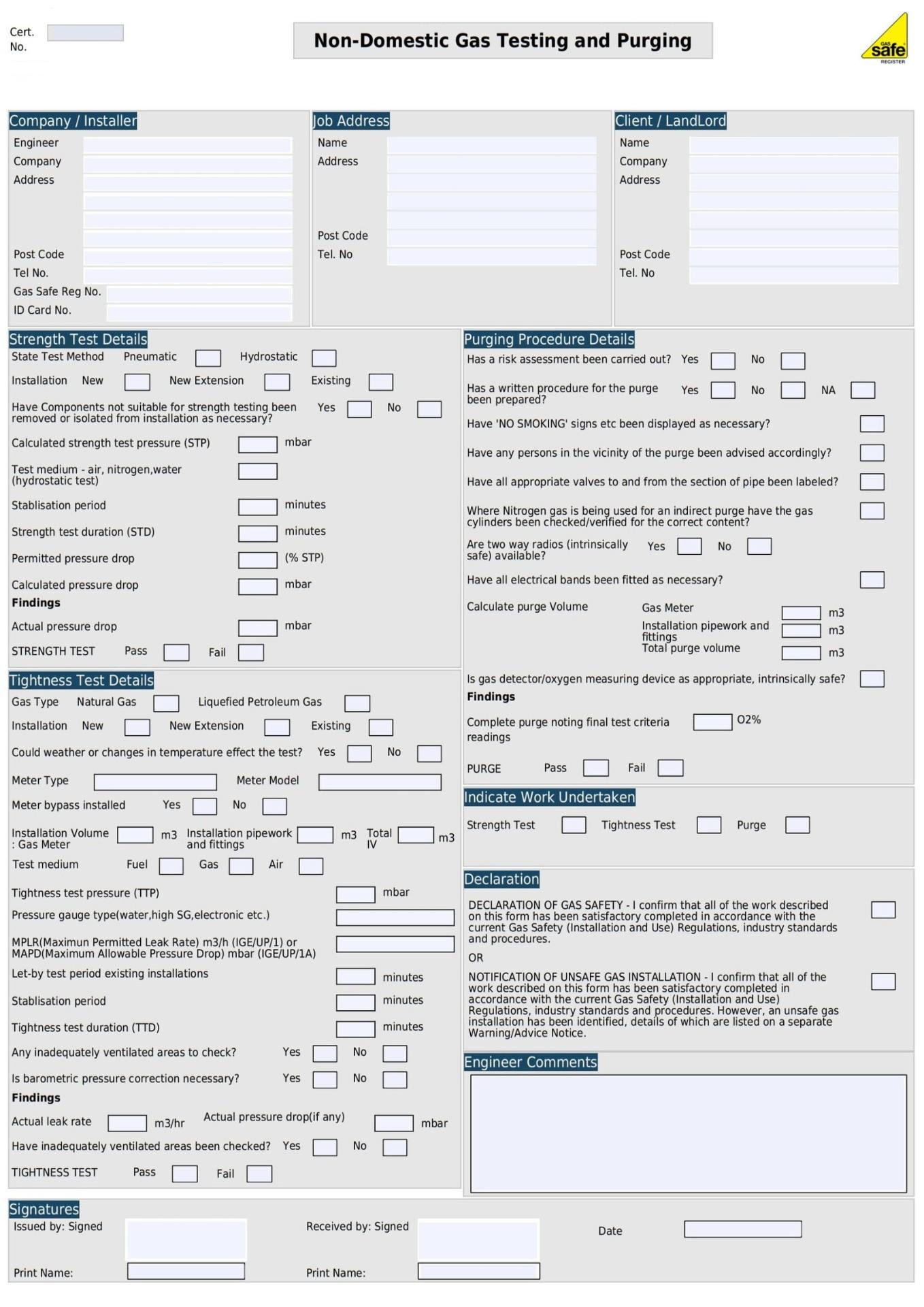 Sample image of the legionella risk assessment template