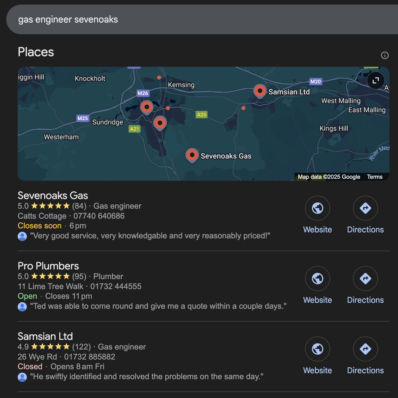 gas engineer seven oaks search result