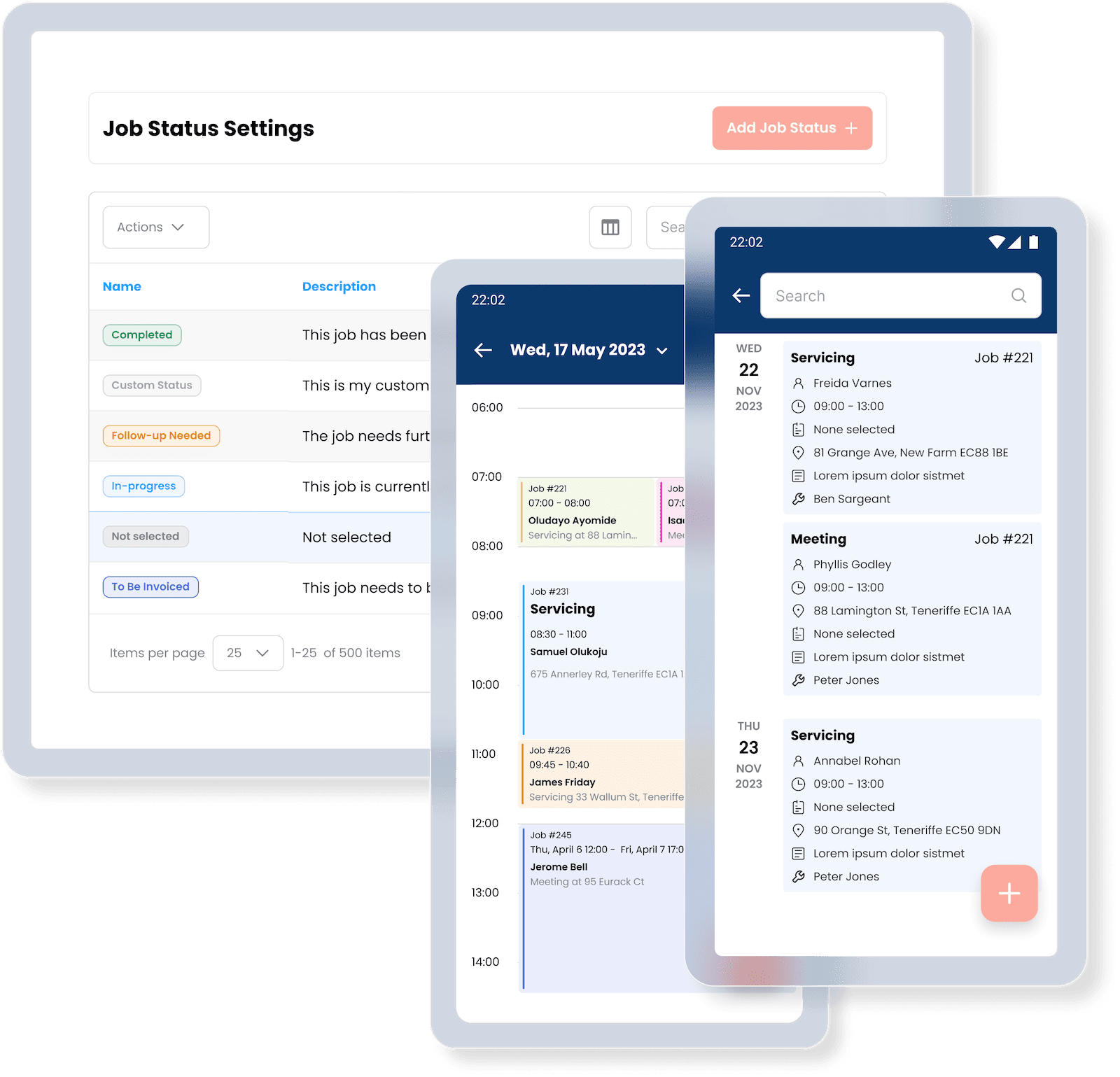 Scheduling Software - Find customer details